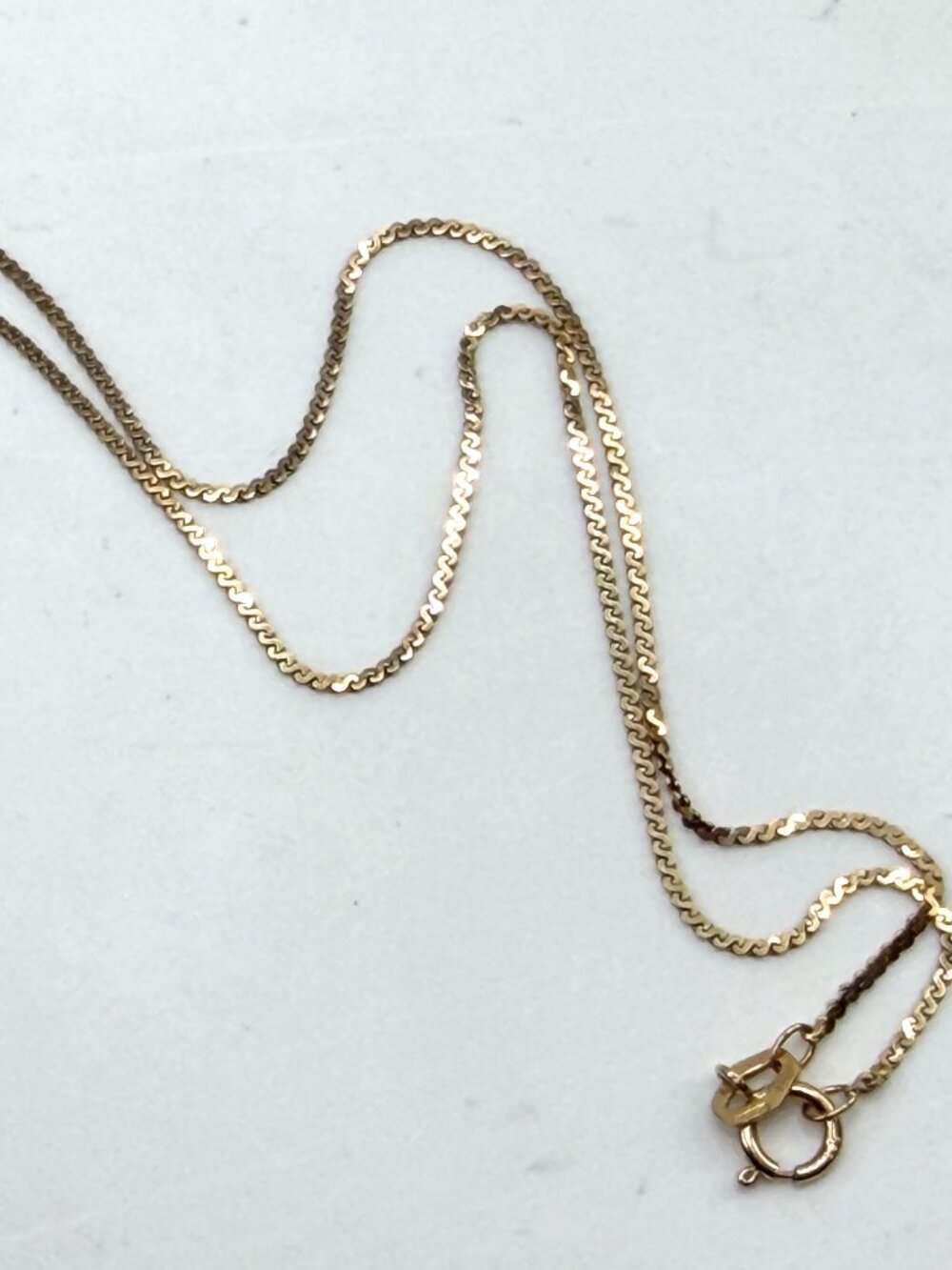 Vintage 14K Yellow Gold Twisted Link Chain Necklace JR1497